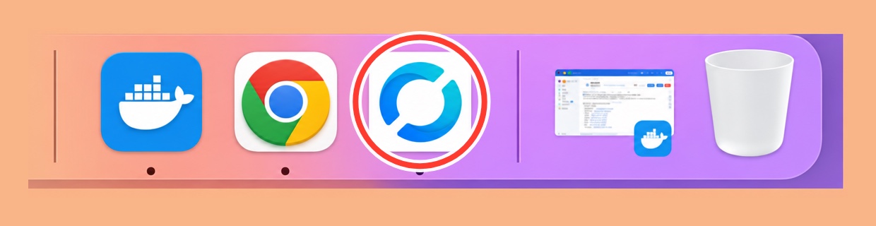 Значок RustDesk в Dock