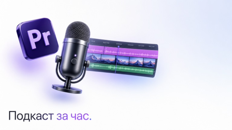 Подкаст за час: монтаж в Premiere Pro с AutoPod от записи до публикации